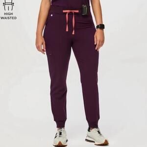 FIGS Plum High-Waisted Zamora Jogger Scrub Pants Size Extra Small